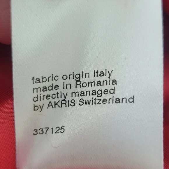 Akris Punto Red Blazer, Size 14 In Excellent Condition, see all Pictures .